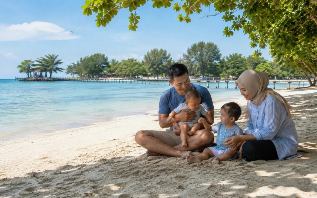 Keluarga liburan ke Pulau Tidung bersama bayi dan balita